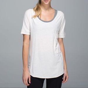 Lululemon Ravi Tee Heathered Angel White